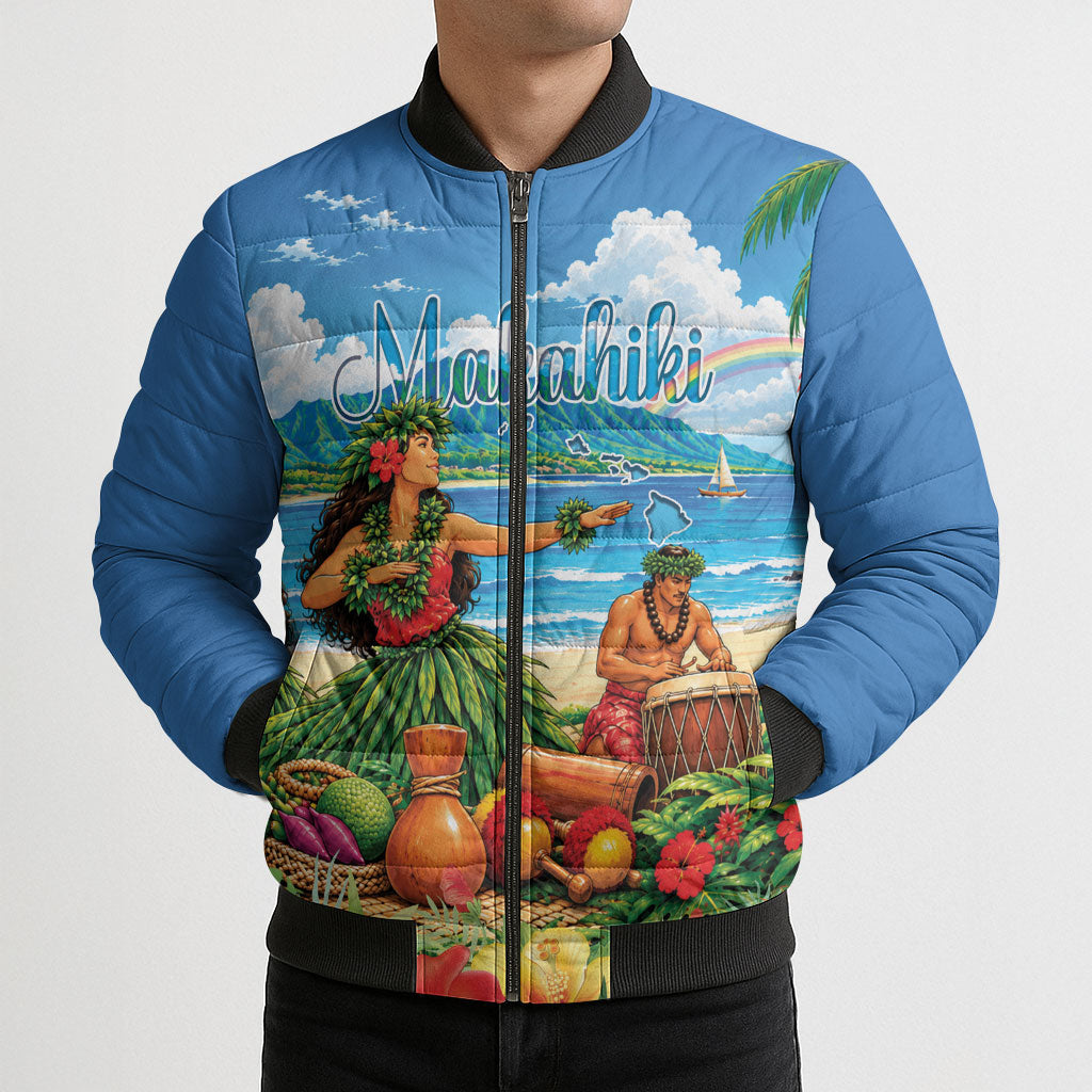 Hawaii Makahiki Bomber Puffer Jacket Hawaiian New Year Tropical Vibes LT14 - Polynesian Pride