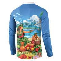 Hawaii Makahiki Button Sweatshirt Hawaiian New Year Tropical Vibes LT14 - Polynesian Pride