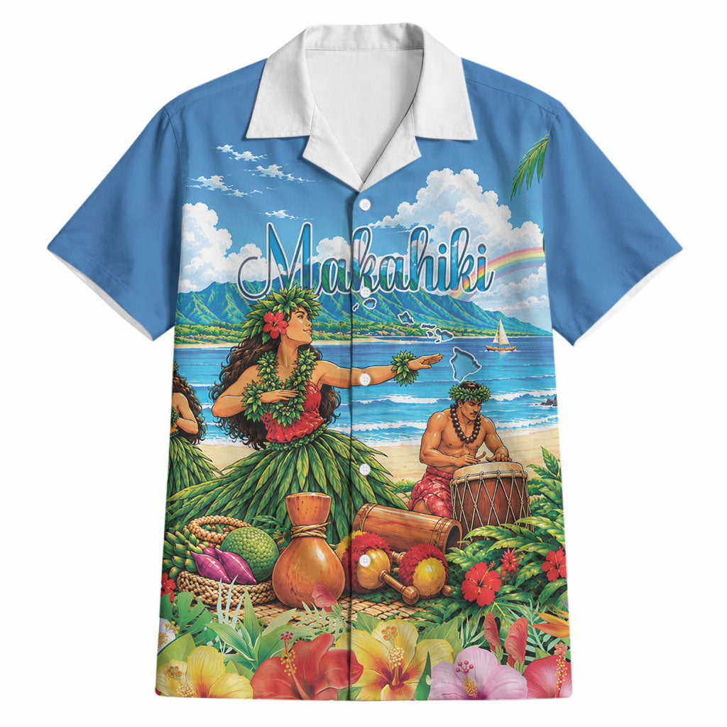 Hawaii Makahiki Hawaiian Shirt Hawaiian New Year Tropical Vibes LT14 Blue - Polynesian Pride