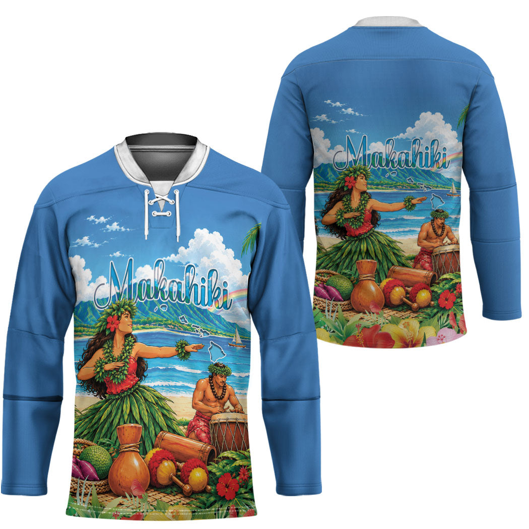 Hawaii Makahiki Hockey Jersey Hawaiian New Year Tropical Vibes LT14 - Polynesian Pride