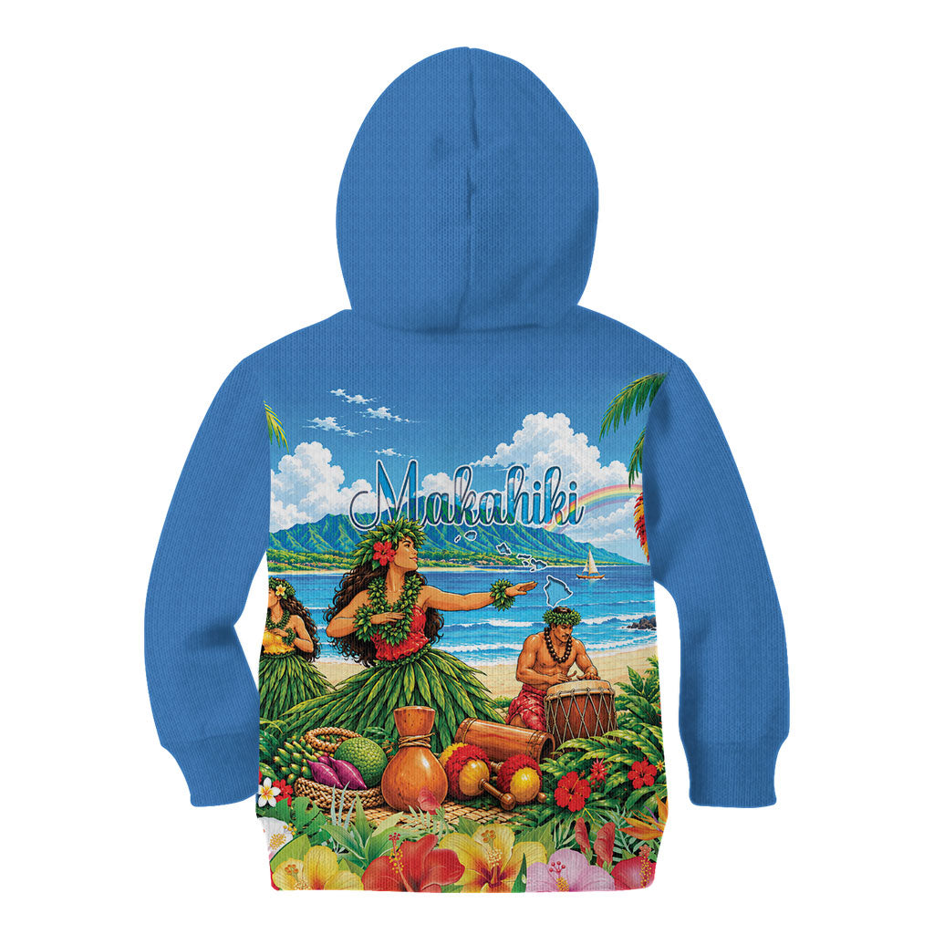 Hawaii Makahiki Kid Hoodie Hawaiian New Year Tropical Vibes LT14 - Polynesian Pride
