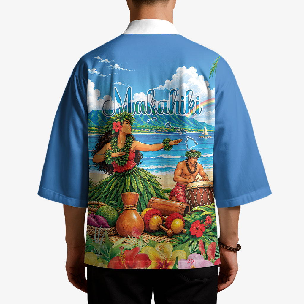 Hawaii Makahiki Kimono Hawaiian New Year Tropical Vibes LT14 - Polynesian Pride
