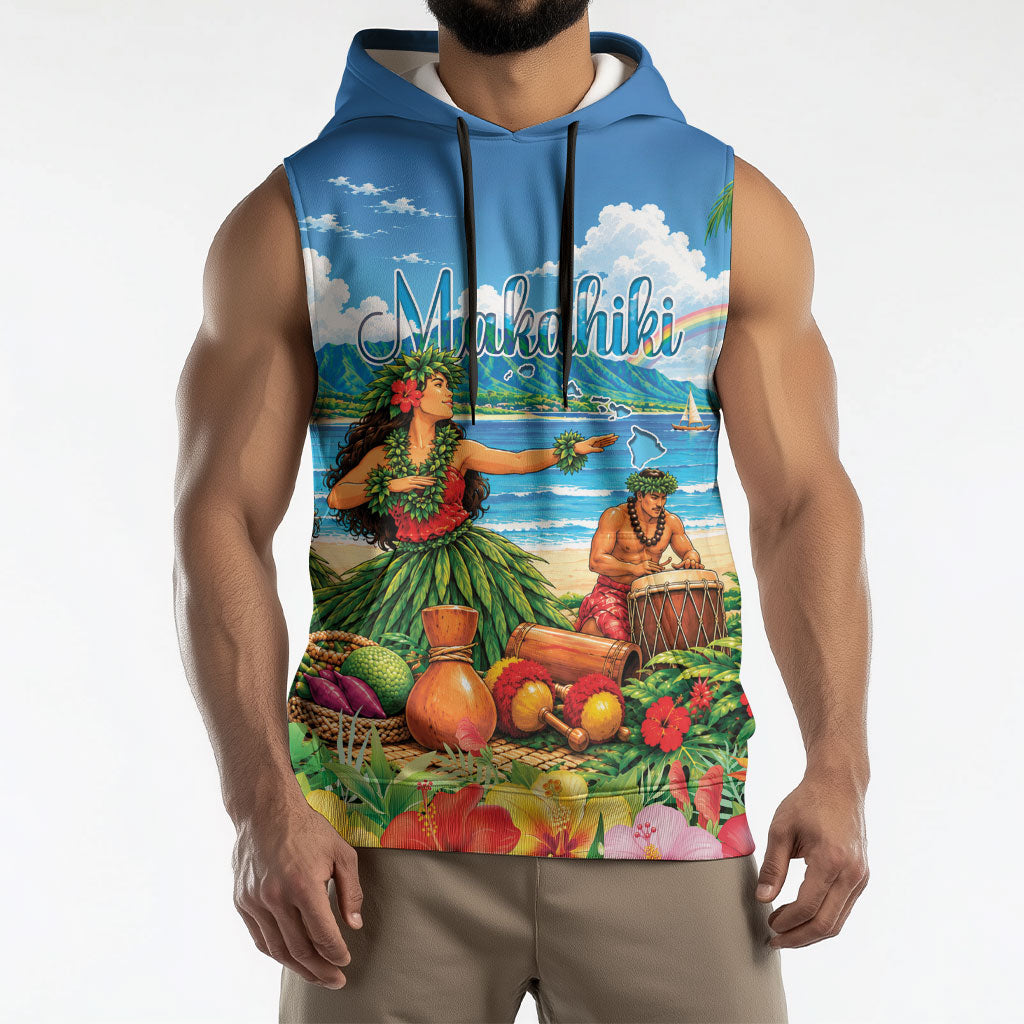Hawaii Makahiki Sleeveless Hoodie Hawaiian New Year Tropical Vibes LT14 - Polynesian Pride