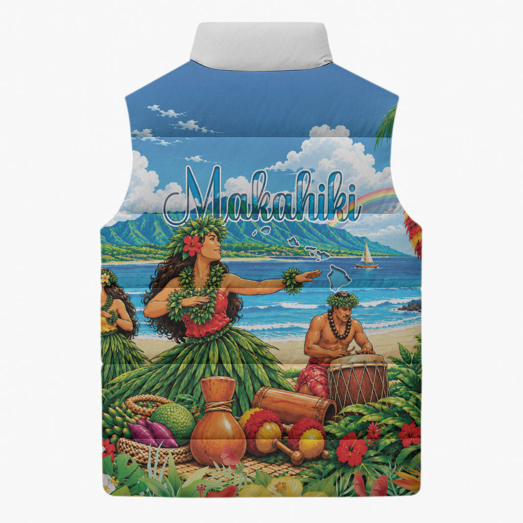 Hawaii Makahiki Sleeveless Puffer Jacket Hawaiian New Year Tropical Vibes LT14 - Polynesian Pride