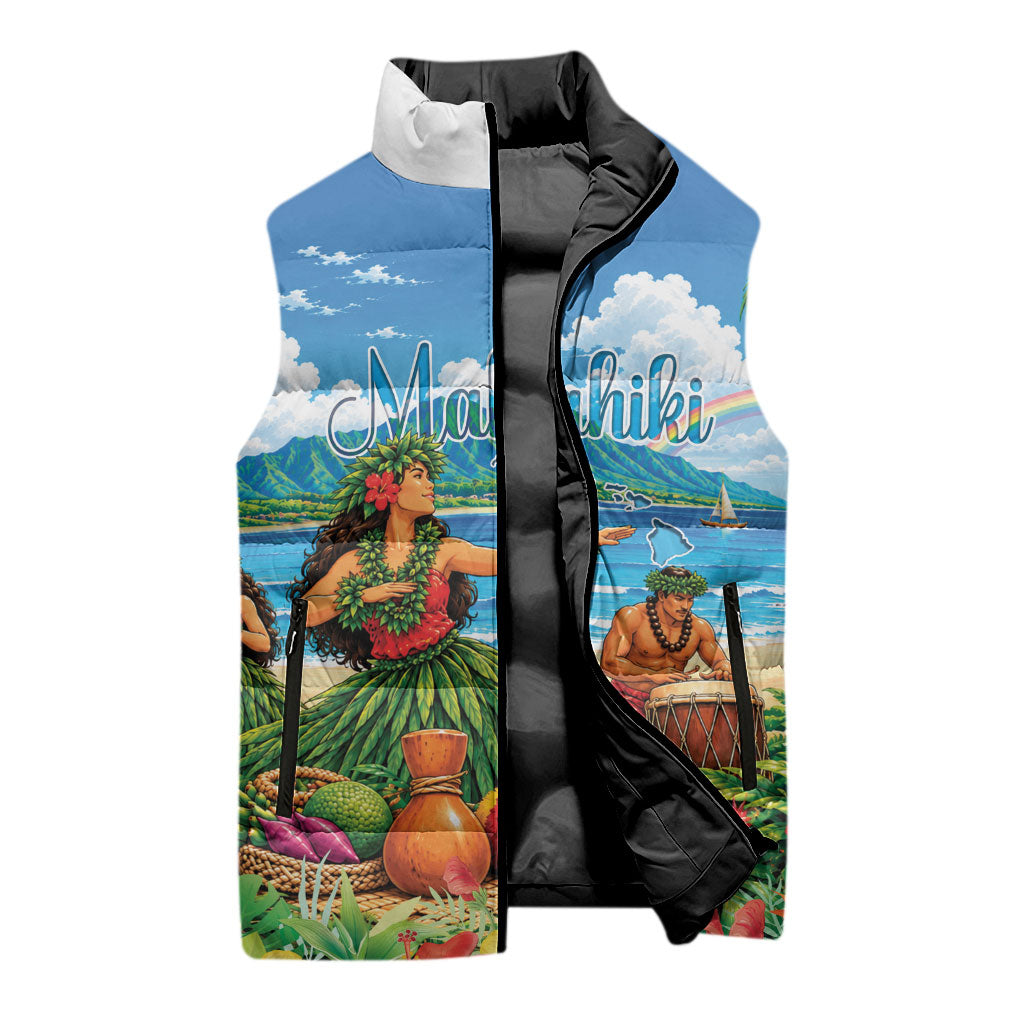 Hawaii Makahiki Sleeveless Puffer Jacket Hawaiian New Year Tropical Vibes LT14 - Polynesian Pride