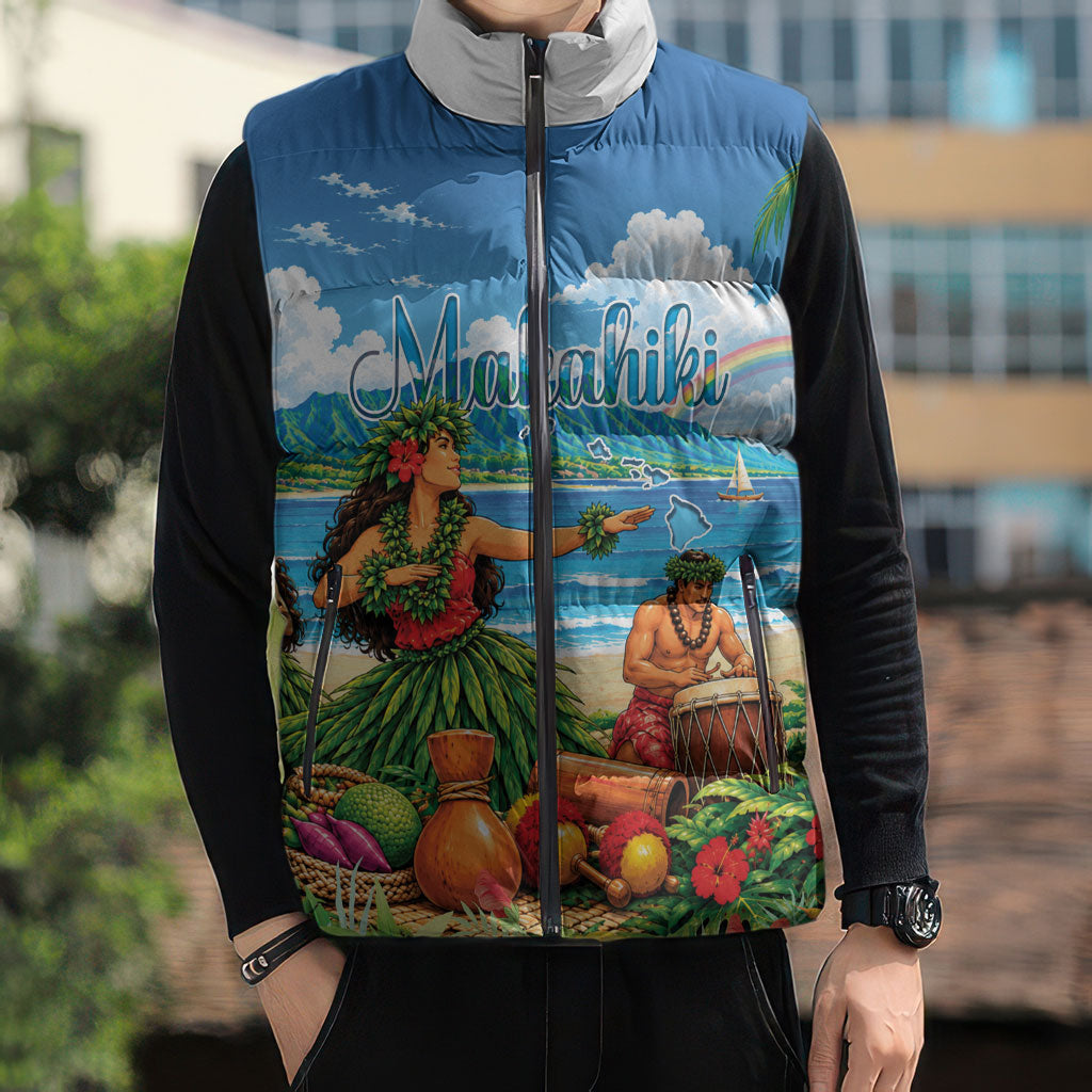 Hawaii Makahiki Sleeveless Puffer Jacket Hawaiian New Year Tropical Vibes LT14 - Polynesian Pride