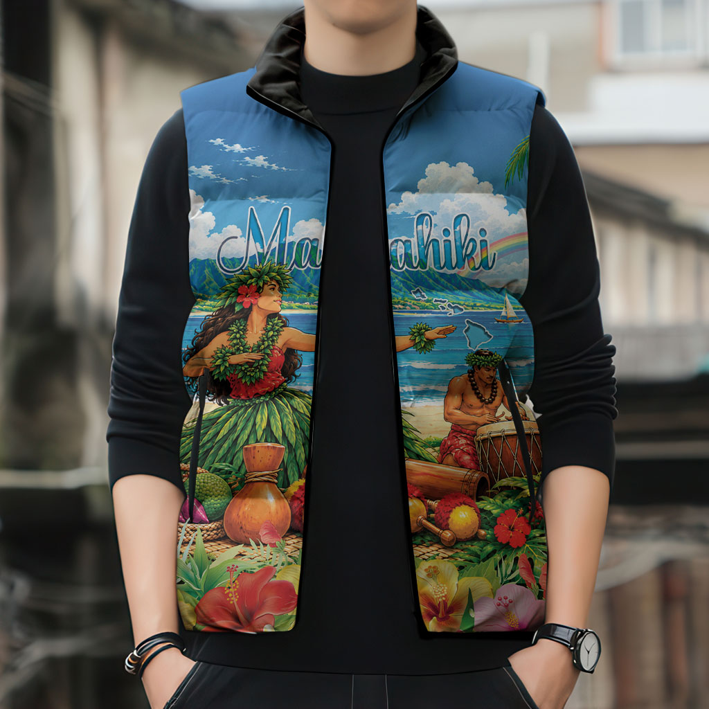 Hawaii Makahiki Sleeveless Puffer Jacket Hawaiian New Year Tropical Vibes LT14 - Polynesian Pride