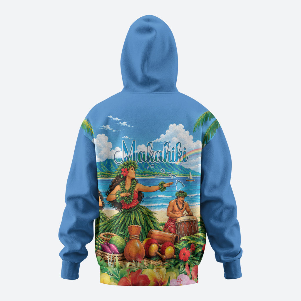 Hawaii Makahiki Zip Hoodie Hawaiian New Year Tropical Vibes LT14 - Polynesian Pride