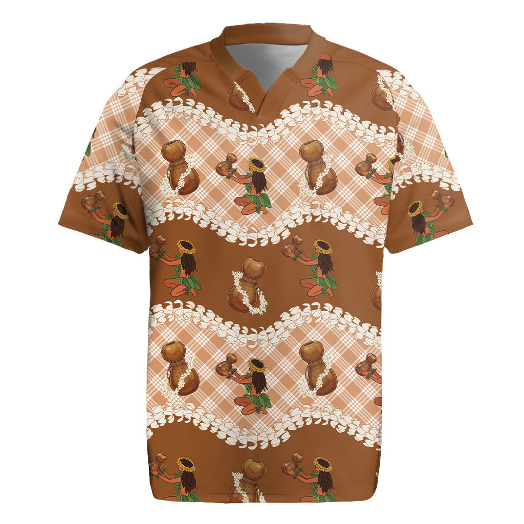 Ipu Heke Hawaii Makahiki Rugby Jersey Hawaiian Puakenikeni Lei Hula Girl Palaka Motifs