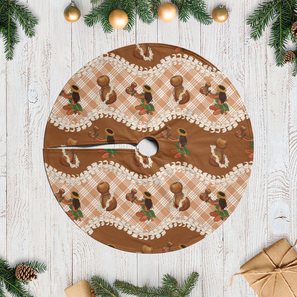 Ipu Heke Hawaii Makahiki Tree Skirt Hawaiian Puakenikeni Lei Hula Girl Palaka Motifs