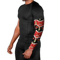Uliuli Hawaii Makahiki Arm Sleeves Hawaiian Puakenikeni Lei Hula Girl Red Version LT14 - Polynesian Pride