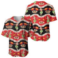 Uliuli Hawaii Makahiki Baseball Jersey Hawaiian Puakenikeni Lei Hula Girl Red Version LT14 - Polynesian Pride
