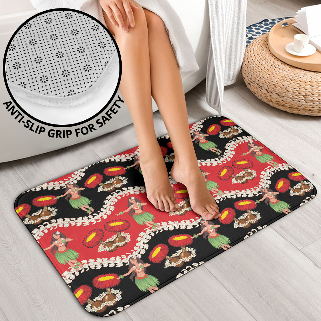 Uliuli Hawaii Makahiki Bathroom Set Hawaiian Puakenikeni Lei Hula Girl Red Version LT14 - Polynesian Pride