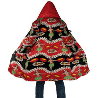 Uliuli Hawaii Makahiki Cloak Hawaiian Puakenikeni Lei Hula Girl Red Version LT14 Unisex Red - Polynesian Pride