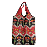 Uliuli Hawaii Makahiki Grocery Bag Hawaiian Puakenikeni Lei Hula Girl Red Version LT14 - Polynesian Pride