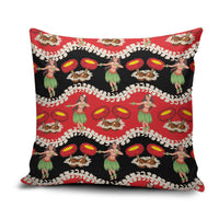Uliuli Hawaii Makahiki Pillow Cover Hawaiian Puakenikeni Lei Hula Girl Red Version LT14 Red - Polynesian Pride