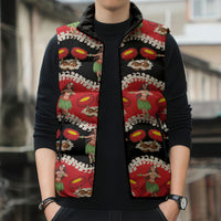 Uliuli Hawaii Makahiki Sleeveless Puffer Jacket Hawaiian Puakenikeni Lei Hula Girl Red Version LT14 - Polynesian Pride