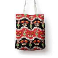 Uliuli Hawaii Makahiki Tote Bag Hawaiian Puakenikeni Lei Hula Girl Red Version LT14 - Polynesian Pride