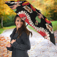 Uliuli Hawaii Makahiki Umbrella Hawaiian Puakenikeni Lei Hula Girl Red Version LT14 - Polynesian Pride