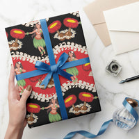 Uliuli Hawaii Makahiki Wrapping Paper Hawaiian Puakenikeni Lei Hula Girl Red Version LT14 - Polynesian Pride