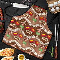 Uliuli Hawaii Makahiki Apron Hawaiian Puakenikeni Lei Hula Girl Brown Version LT14 Brown - Polynesian Pride