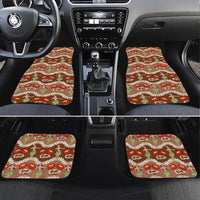 Uliuli Hawaii Makahiki Car Mats Hawaiian Puakenikeni Lei Hula Girl Brown Version LT14 Set 4pcs Brown - Polynesian Pride