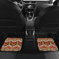 Uliuli Hawaii Makahiki Car Mats Hawaiian Puakenikeni Lei Hula Girl Brown Version LT14 Set 2pcs - Back Brown - Polynesian Pride