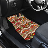 Uliuli Hawaii Makahiki Car Mats Hawaiian Puakenikeni Lei Hula Girl Brown Version LT14 - Polynesian Pride