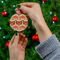 Uliuli Hawaii Makahiki Ceramic Ornament Hawaiian Puakenikeni Lei Hula Girl Brown Version LT14 - Polynesian Pride