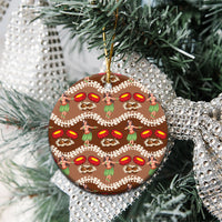 Uliuli Hawaii Makahiki Ceramic Ornament Hawaiian Puakenikeni Lei Hula Girl Brown Version LT14 - Polynesian Pride