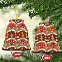 Uliuli Hawaii Makahiki Ceramic Ornament Hawaiian Puakenikeni Lei Hula Girl Brown Version LT14 Bell Flake Brown - Polynesian Pride