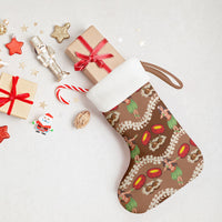 Uliuli Hawaii Makahiki Christmas Stocking Hawaiian Puakenikeni Lei Hula Girl Brown Version LT14 - Polynesian Pride