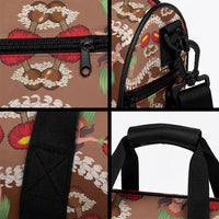 Uliuli Hawaii Makahiki Duffle Bag Hawaiian Puakenikeni Lei Hula Girl Brown Version LT14 - Polynesian Pride