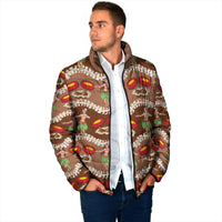 Uliuli Hawaii Makahiki Padded Jacket Hawaiian Puakenikeni Lei Hula Girl Brown Version LT14 - Polynesian Pride