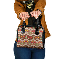 Uliuli Hawaii Makahiki Shoulder Handbag Hawaiian Puakenikeni Lei Hula Girl Brown Version LT14 One Size Brown - Polynesian Pride
