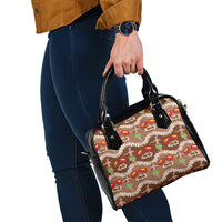 Uliuli Hawaii Makahiki Shoulder Handbag Hawaiian Puakenikeni Lei Hula Girl Brown Version LT14 - Polynesian Pride