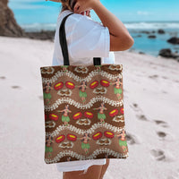 Uliuli Hawaii Makahiki Tote Bag Hawaiian Puakenikeni Lei Hula Girl Brown Version LT14 - Polynesian Pride