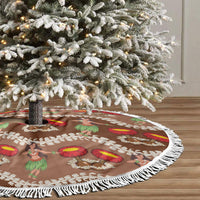 Uliuli Hawaii Makahiki Tree Skirt Hawaiian Puakenikeni Lei Hula Girl Brown Version LT14 - Polynesian Pride