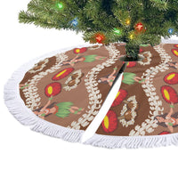 Uliuli Hawaii Makahiki Tree Skirt Hawaiian Puakenikeni Lei Hula Girl Brown Version LT14 - Polynesian Pride