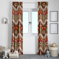 Uliuli Hawaii Makahiki Window Curtain Hawaiian Puakenikeni Lei Hula Girl Brown Version LT14 - Polynesian Pride