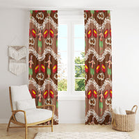 Uliuli Hawaii Makahiki Window Curtain Hawaiian Puakenikeni Lei Hula Girl Brown Version LT14 - Polynesian Pride