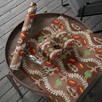 Uliuli Hawaii Makahiki Wrapping Paper Hawaiian Puakenikeni Lei Hula Girl Brown Version LT14 - Polynesian Pride