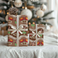 Uliuli Hawaii Makahiki Wrapping Paper Hawaiian Puakenikeni Lei Hula Girl Brown Version LT14 - Polynesian Pride