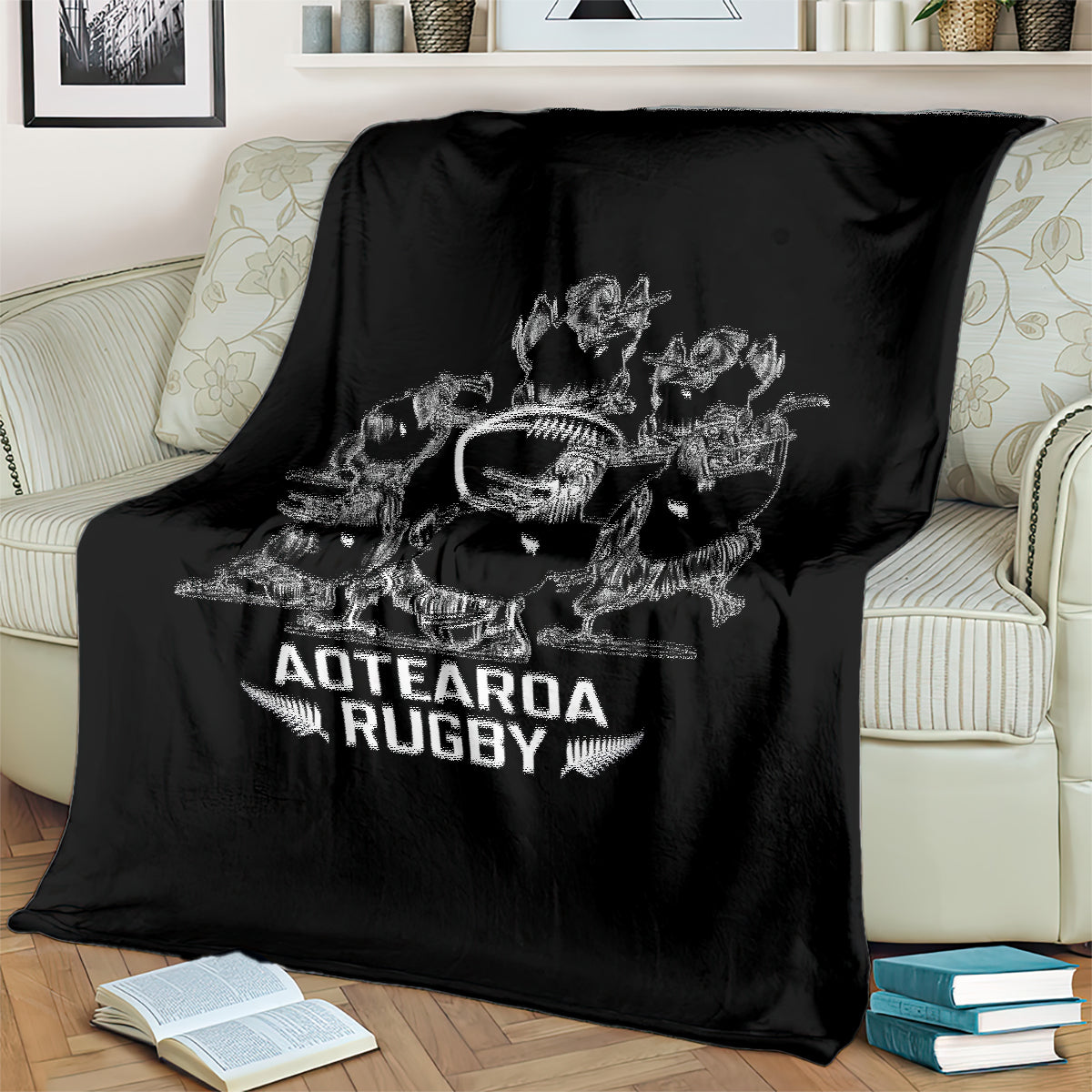 New Zealand Silver Fern Rugby Blanket Haka Aotearoa Kiwi Dance LT14 - Polynesian Pride