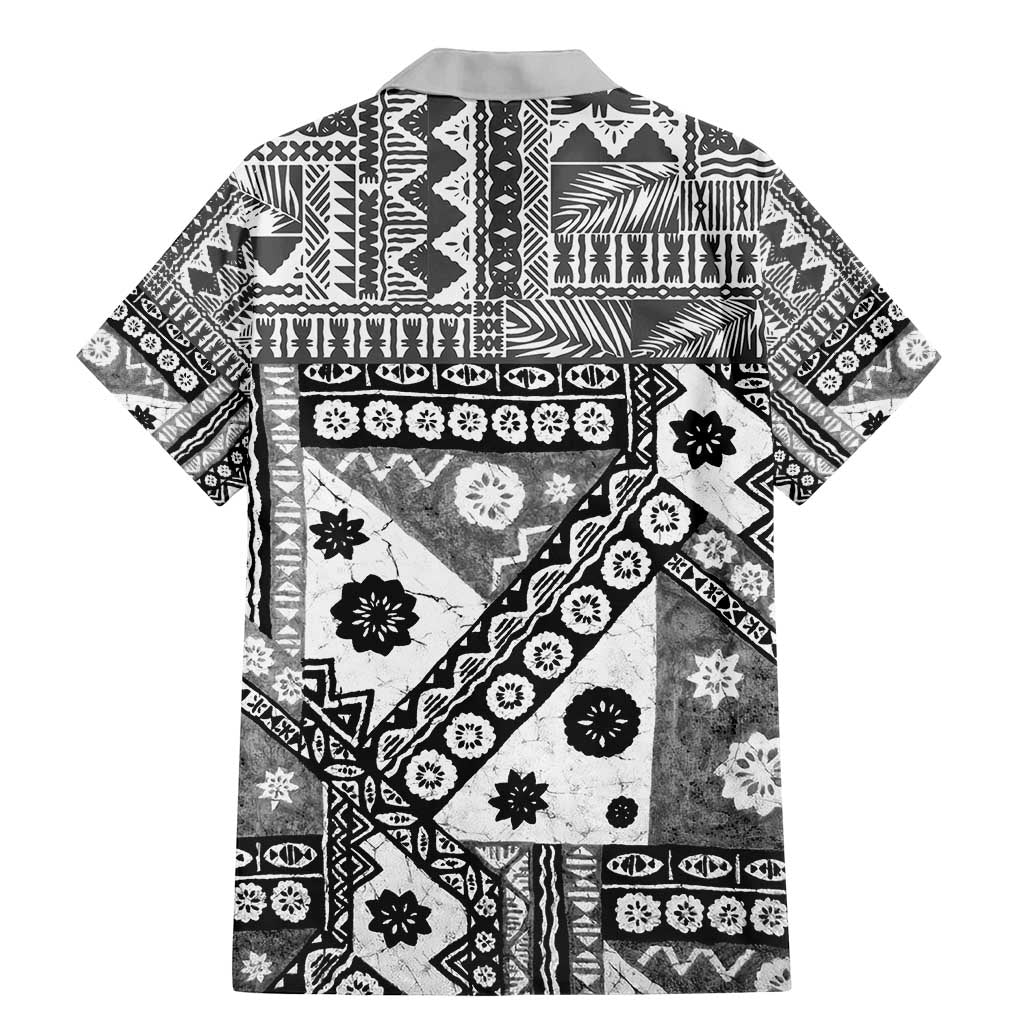Black Bula Fiji Family Matching Mermaid Dress and Hawaiian Shirt Unique Masi Tapa Pattern LT14 - Polynesian Pride
