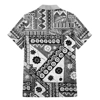 Black Bula Fiji Family Matching Mermaid Dress and Hawaiian Shirt Unique Masi Tapa Pattern LT14 - Polynesian Pride