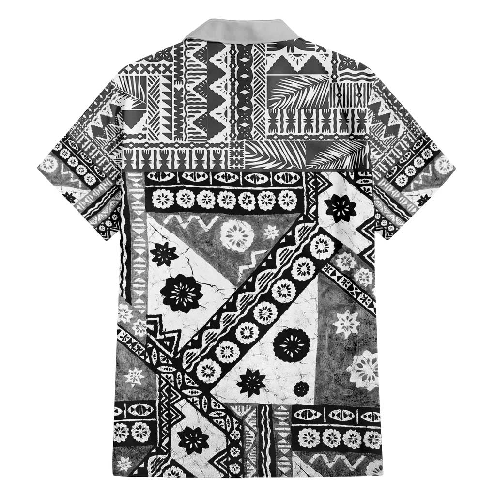 Black Bula Fiji Family Matching Summer Maxi Dress and Hawaiian Shirt Unique Masi Tapa Pattern LT14 - Polynesian Pride