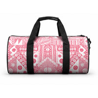 Pink Bula Fiji Duffle Bag Unique Masi Tapa Pattern LT14 One size Pink - Polynesian Pride