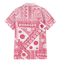 Pink Bula Fiji Family Matching Mermaid Dress and Hawaiian Shirt Unique Masi Tapa Pattern LT14 - Polynesian Pride