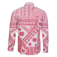 Pink Bula Fiji Family Matching Summer Maxi Dress and Hawaiian Shirt Unique Masi Tapa Pattern LT14 - Polynesian Pride